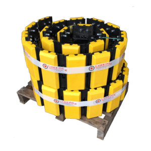 Chenilles assemblées surpatins polyuréthane